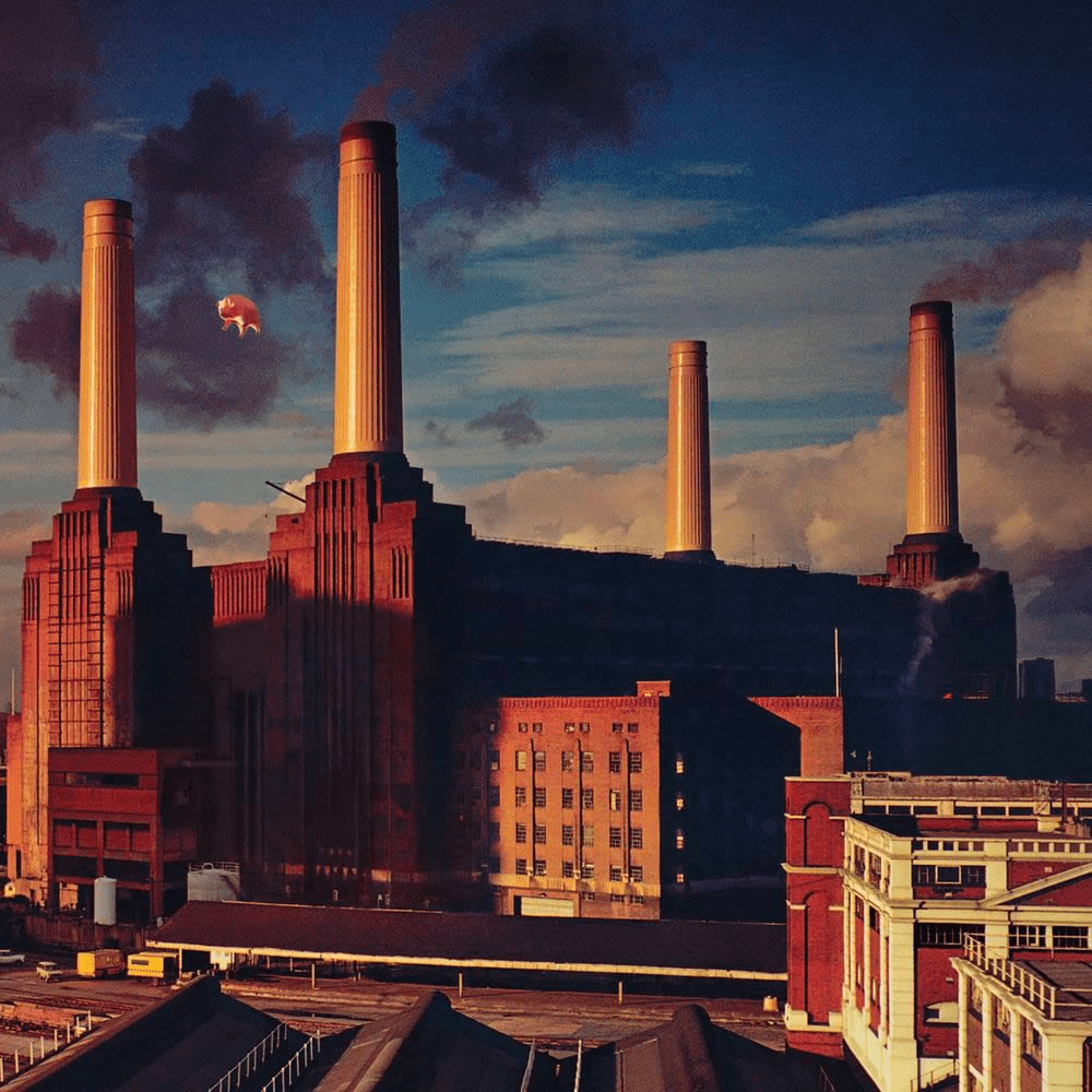 The cover art of Pink Floyd's ANIMALS album.